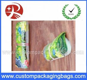 Grape Plastic Laminated Slider Ziplock Fresh recycled bottom gusset bags