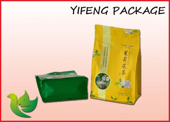 Tea Packaging Flat Bottom Pouch Reclose Zipper Lock Bag 250g 500g 1000g