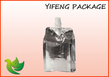 Flat Bottom Stand Up Spout Pouch With 4 Sides Sealed For Liquid Packaing