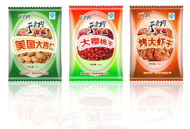 Middle Sealing Food Pouch Packaging Bag Clear Window For Snack Foods