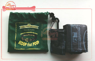 Silk Screen On Fabric Dog Poop Bag Carrier With Compostable And Bio Printing Bag