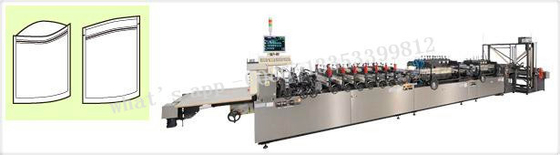 3 Side Sealing Stand Up Zipper Bag Making Machine , Low Noise