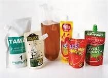 Security non - leakage Plastic Stand up Pouches with perforation for juice package,  shelf display