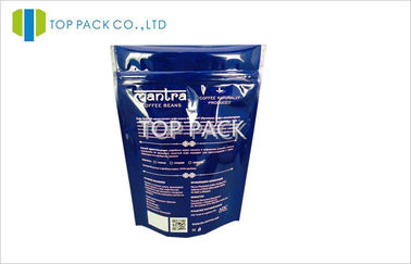 PET / PE 250g Coffee Packaging Bags Gravure Printing Front window