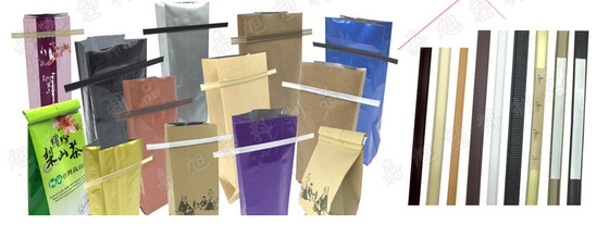 Custom Length Color Glued Tin Tie For Coffee Packaging Bags With PP