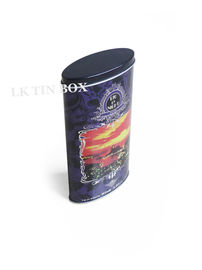 Gift Oval Tin Box Custom Logo Print For Candy / Coffee Packaging